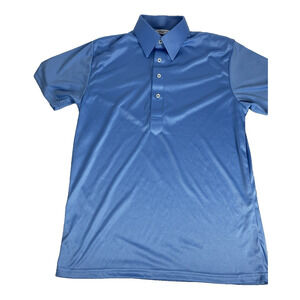 Collars & Co Polo Shirt Mens Small Blue Performance Golf English Dress Collar